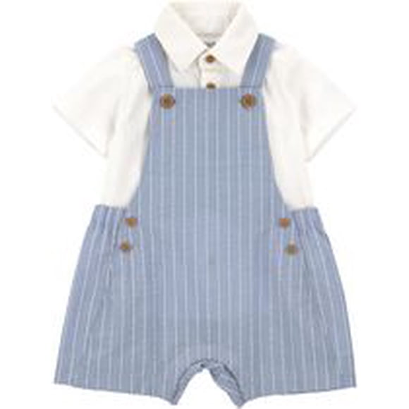 Carter's Child of Mine IB 2PC Shortall Set - Blue Stripe