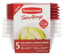 Rubbermaid TakeAlongs Food Storage Containers, Set of 5