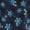 Navy, variant on Scrubstar Women's "Ombre Snowflakes" V-Neck Print Top