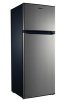 Réfrigérateur Galanz de 7,6 pi³ à congélateur supérieur, aspect acier inox