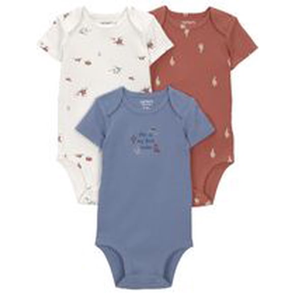 Carter's Child of Mine IB 3PK Bodysuit - Blue Western
