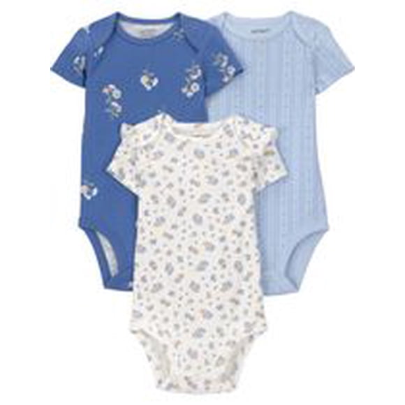 Carter's Child of Mine IG 3PK Bodysuit - Blue Floral