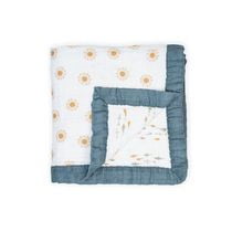 Lulujo - Infant, Baby, Infant - Reversible Cotton Muslin 3Ply Blanket