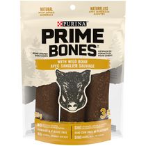 Prime Bones avec Sanglier Sauvage Gâteries en Forme d'Os pour Chiens