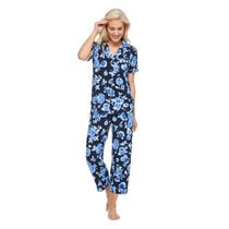 Iyla Women's Notch Collar Pajama 2-Piece Set, Sizes XS-XXL