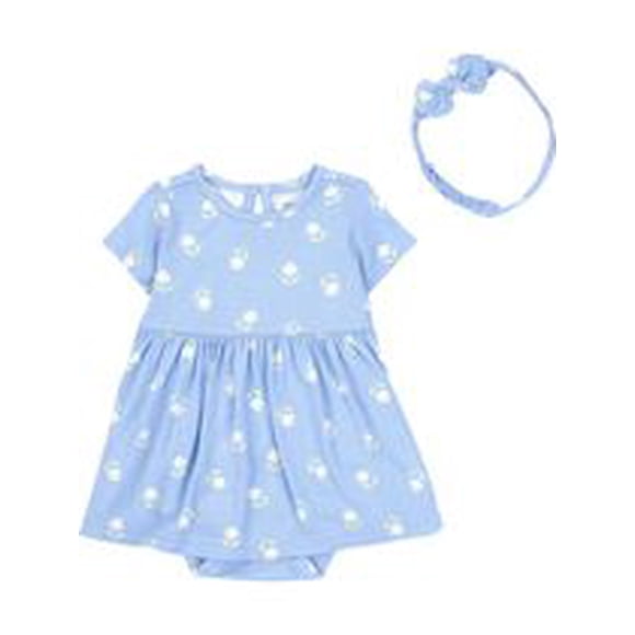 Carter's Child of Mine Infant Girl Romper Dress with Headband