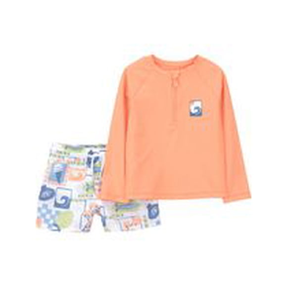 Carter's Child of Mine TB 2PC Rashguard - Orange Capri