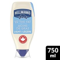 Mayonnaise Hellmann's 1/2 moins de gras 750 ML
