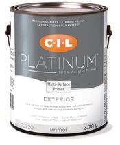 Apprêt extérieur acrylique multi-surfaces CIL® Platinum®, un gallon (3,78 L)