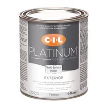 Apprêt extérieur acrylique multi-surfaces CIL® Platinum®, blanc, mat, 946 ml