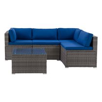 CorLiving Parksville Resin Wicker Patio Sectional Set