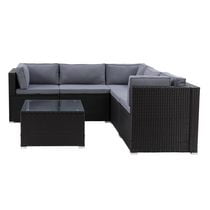 CorLiving Parksville Resin Wicker Patio Sectional Set