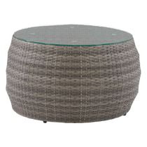 CorLiving Parksville Resin Wicker Round Patio Coffee Table