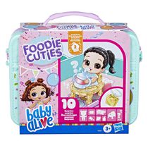 Baby Alive Foodie Cuties, Naschkatzen-Serie 1, Spielzeug mit Puppe (7,5 cm) und Accessoires für Kinder ab 3 Jahren, Box mit 10 Überraschungen
