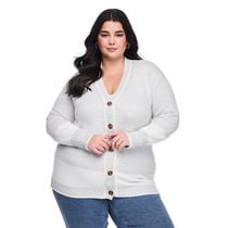 Cardigan à blocs de couleurs Lane Bryant Plus pour femmes