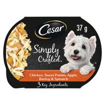 Cesar Simply Crafted Chicken, Sweet Potato, Apple, Barley & Spinach Wet Dog Food