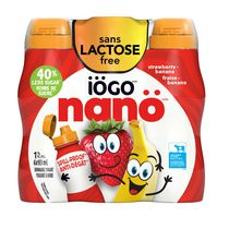 Yogourt nanö à boire sans lactose fraise-banane 1 % iÖGO