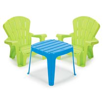 Table et chaises de jardin : bleu/vert