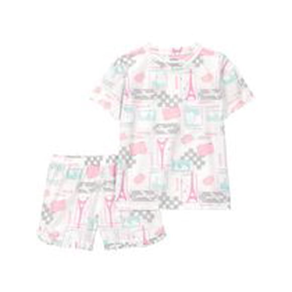 Carter's Child of Mine Girls 2PC Pajama Set - Pink Paris