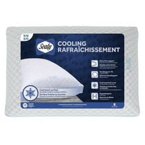 Oreiller de lit Sealy Cooling Extra Ferme avec technologie Cool Touch, format Queen Lavable en Machine Oreiller refroidissant Sealy