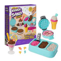 Kinetic Sand Scents, Coffret Ice Cream Treats contenant 3 couleurs de sable parfumé entièrement naturel et 6 outils de service