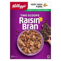 Céréales Kellogg's Raisin Bran deux pelletées, 425 g