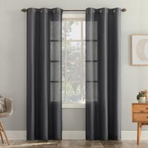 Paquet de 2 panneaux de rideau gaufrés semi-transparents à œillets Mainstays