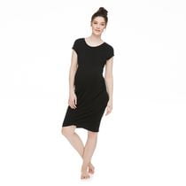 Paisley Sky Maternity Side Ruched Dress