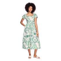 George Women's Puff Sleeve Printed Maxi Dress