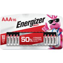 Piles alcalines AAA Energizer MAX, paquet de 16