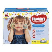 Lingettes pour bébés HUGGIES Simply Clean Fraîcheur, emballages souples, emballage de 9