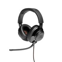 JBL Quantum 200 Wired Over-Ear Gaming Headset with flip-up mic