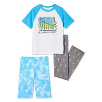 Pyjama 3 pièces avec t-shirt, pantalon et short George pour garçons