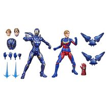 Hasbro Marvel Legends Series, 2 figurines de 15 cm, Captain Marvel et Rescue Armor, personnages Infinity Saga, design premium, 12 accessoires