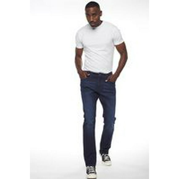 Jeaniologie ™ Jean coupe droite 5 poches pour homme | Délavé foncé 28 -38