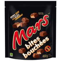 Mars Bites Barres chocolatées au caramel, sans arachides, bouchées, sachet, 400g