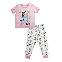 Bluey Ensemble de vêtements de nuit 2 pièces crème glacée pour petites filles