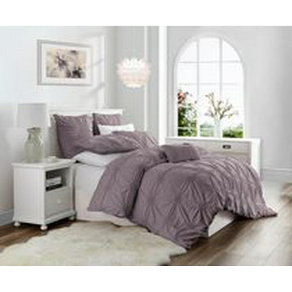 Ensemble de housse de couette de luxe à fleurs froncées de haute qualité
