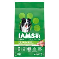 Iams Minichunks Adult Dry Dog Food Chicken & Whole Grains Recipe, 1.5-17.46kg