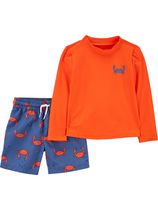 Ensemble maillot solaire pour tout-petit garçon Child of Mine made by Carter’s des vêtements de bain- Crabe
