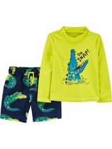 Ensemble maillot solaire pour tout-petit garçon Child of Mine made by Carter’s des vêtements de bain- Gator