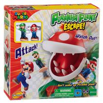 Jeux d'époque Super Mario Piranha Plant Escape! Jeu de compétences et d'action sur table avec figurines Super Mario à collectionner