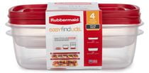 Rubbermaid Easy Find Value Pack Contenants 1,3 l et 2 L , rouge