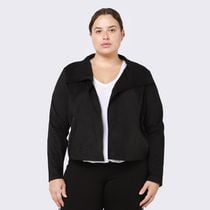 Devoted Taille Plus Femme Veste Moto Sueded