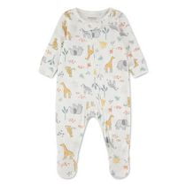 Huggies Happy Hugs Infant Boy Footed Printed Coverall