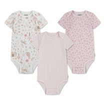 Huggies Happy Hugs Infant Girl Bodysuits 3-Pack