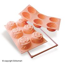 Silikomart Moule silicone platine à gâteau 6 roses