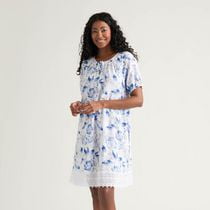 Robe trapèze imprimée en tissu tissé pour femme Mexx