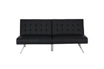 Futon Evie de Hometrends convertible en faux cuir noir