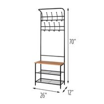 shoe rack coat hanger combo